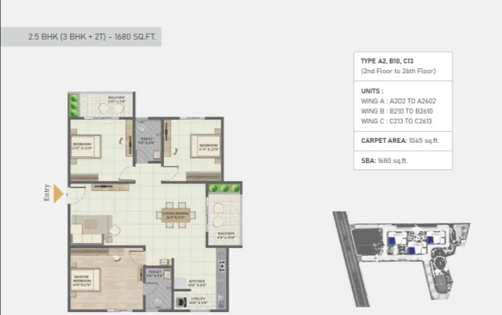 Abhee Codename New Dimension 2.5 BHK
